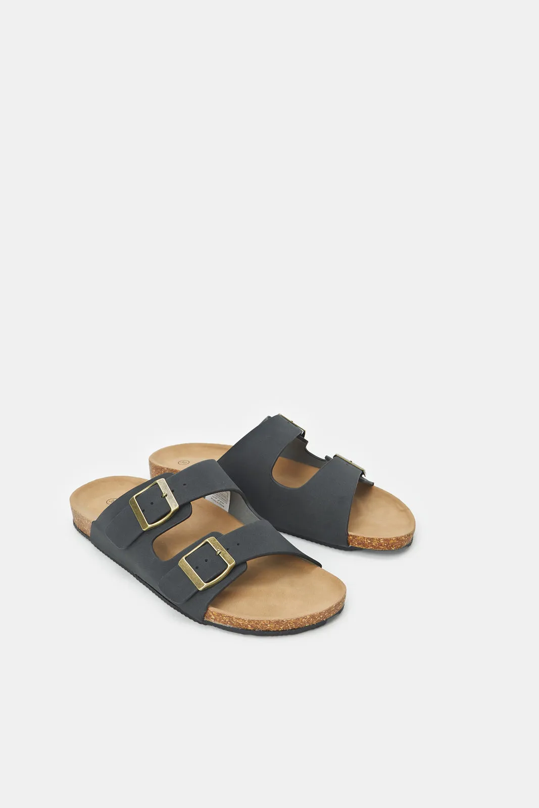 Senior Boys Charcoal Cork Sandals