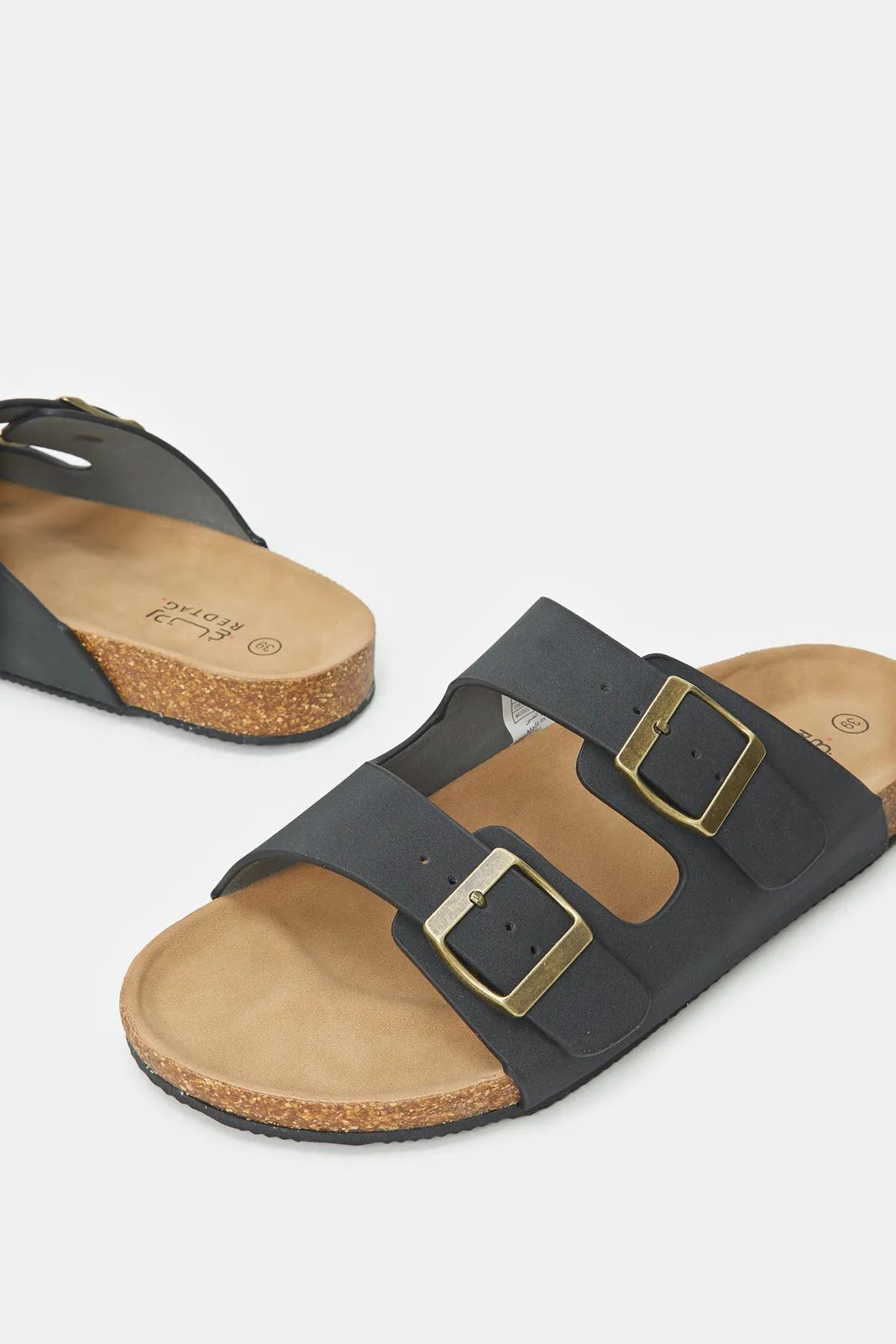 Senior Boys Charcoal Cork Sandals