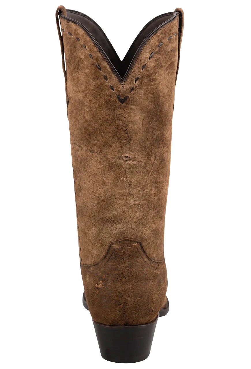 Stallion Distressed Kidskin Cowboy Boots - Vintage Camel