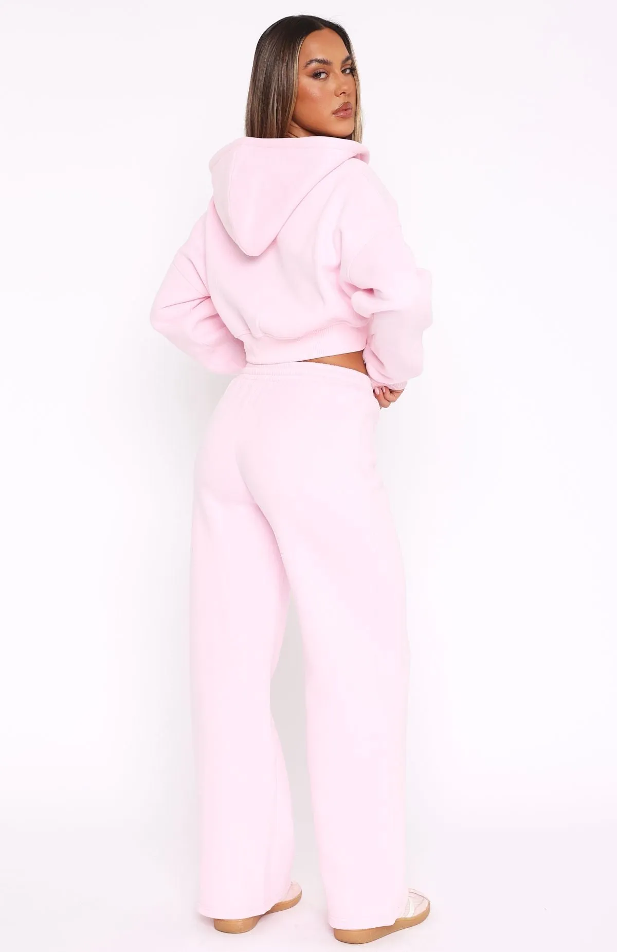 Straight Forward Wide Leg Sweatpants Pink