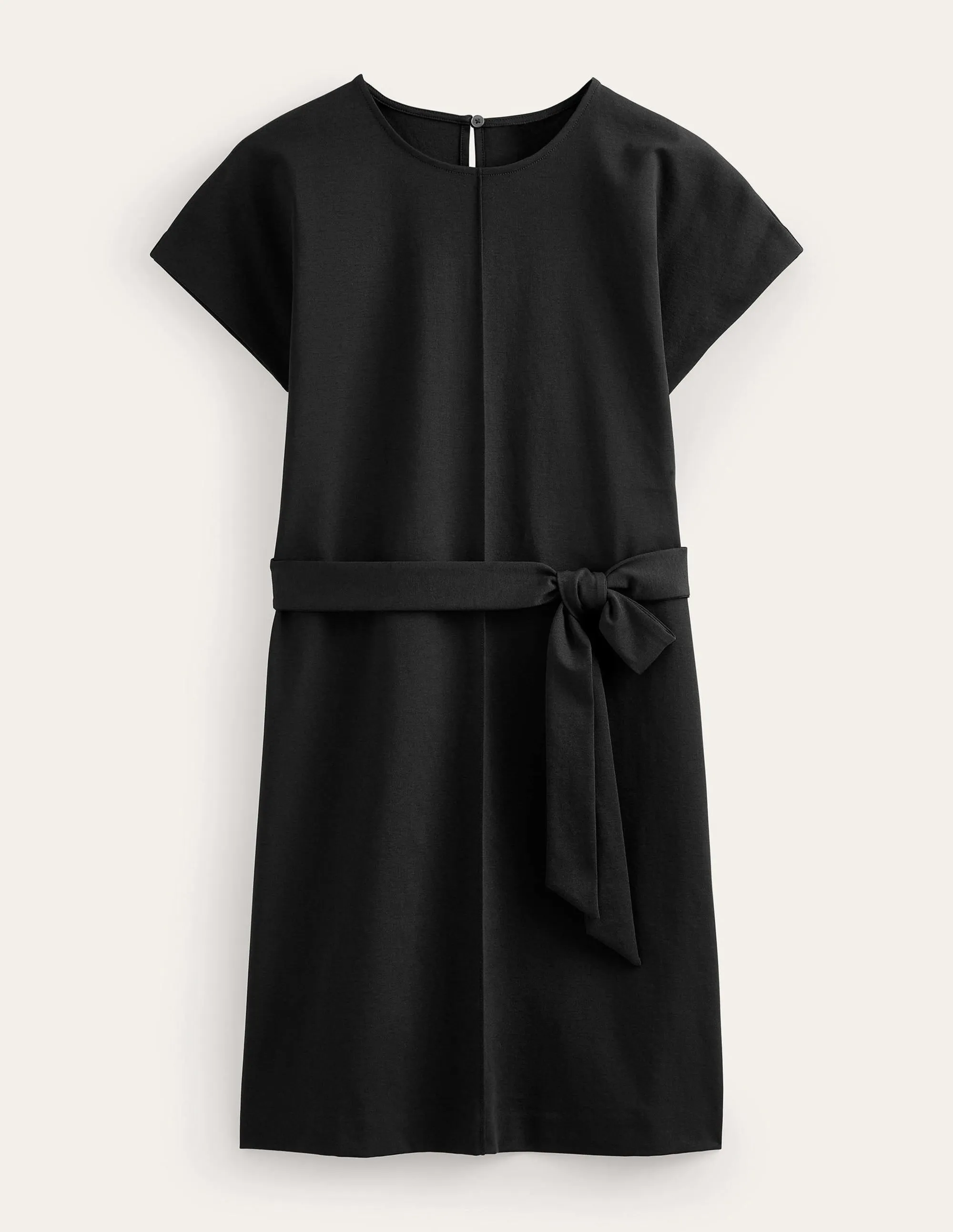 Tara Ponte T-Shirt Dress-Black