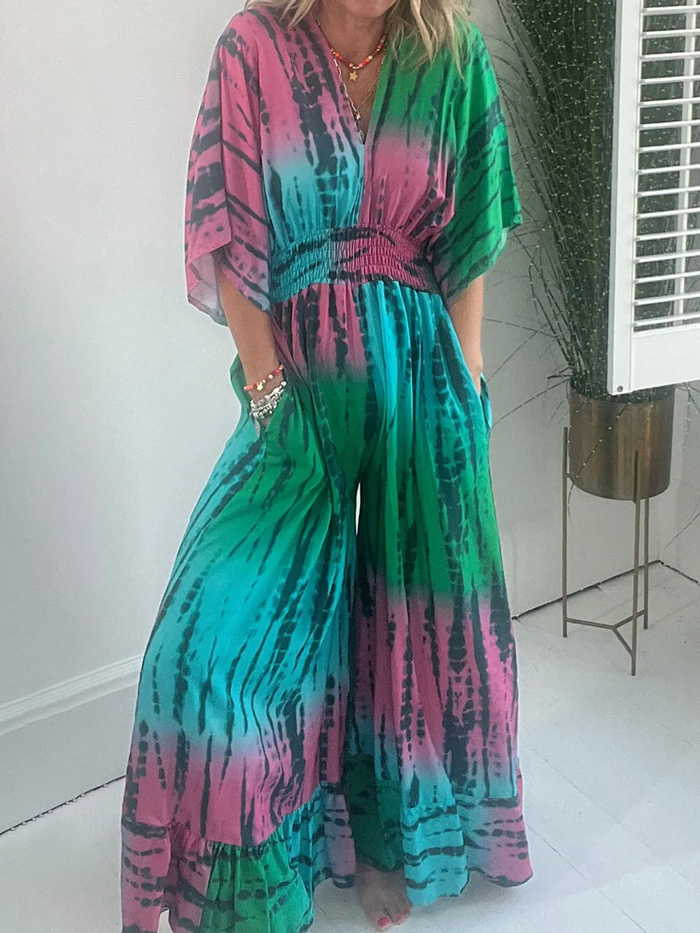 Tie Dye Rainbow Jumpsuit