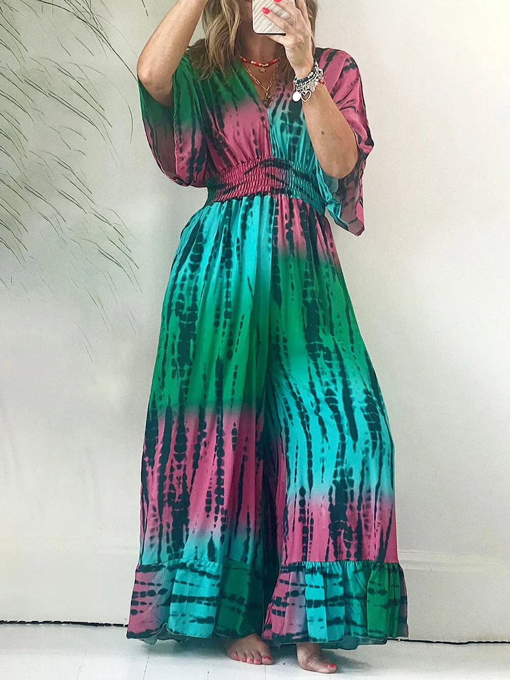 Tie Dye Rainbow Jumpsuit