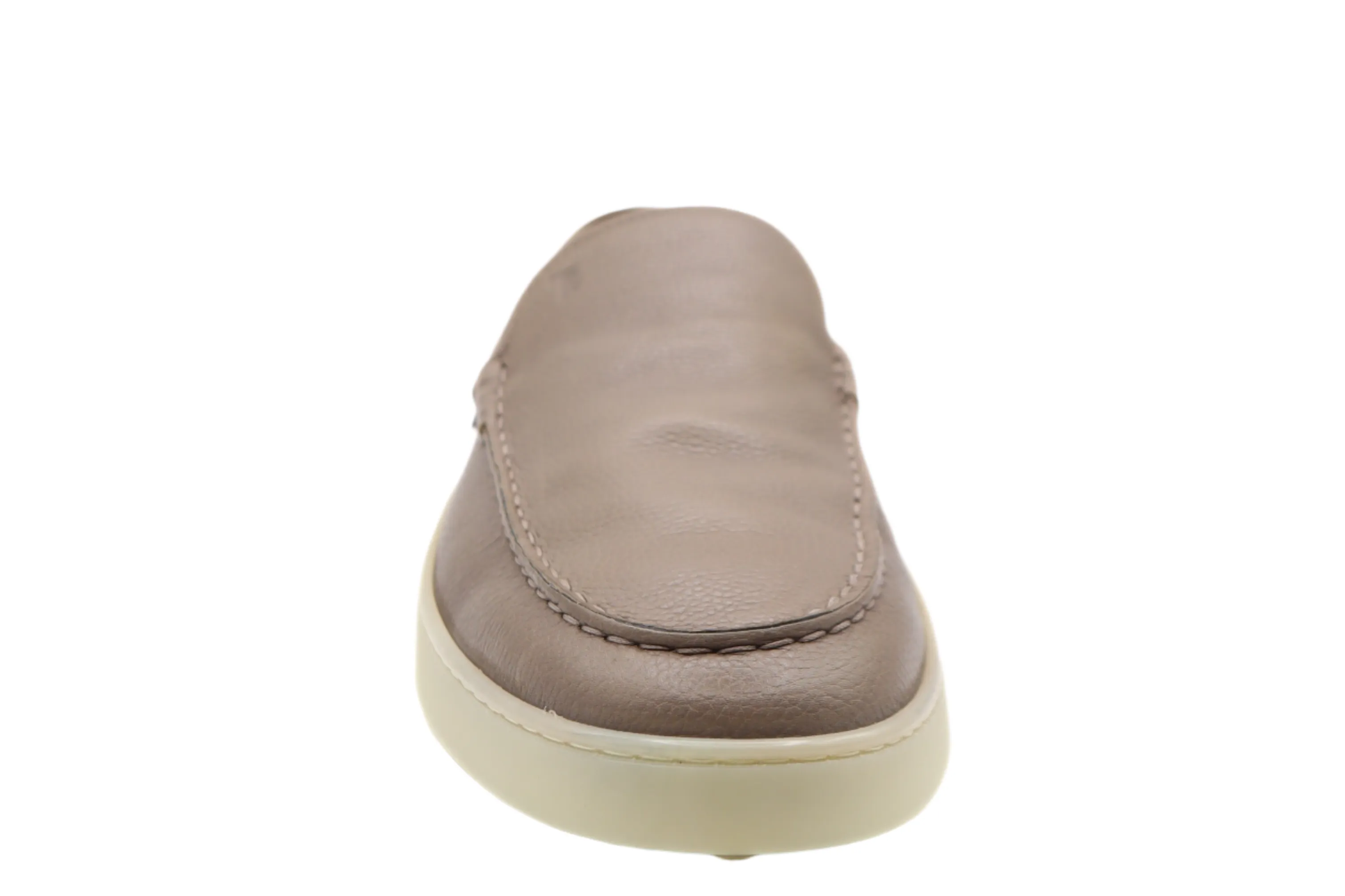 Tods Mens Beige Leather Grained Slip On Espadrille