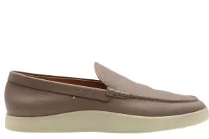 Tods Mens Beige Leather Grained Slip On Espadrille