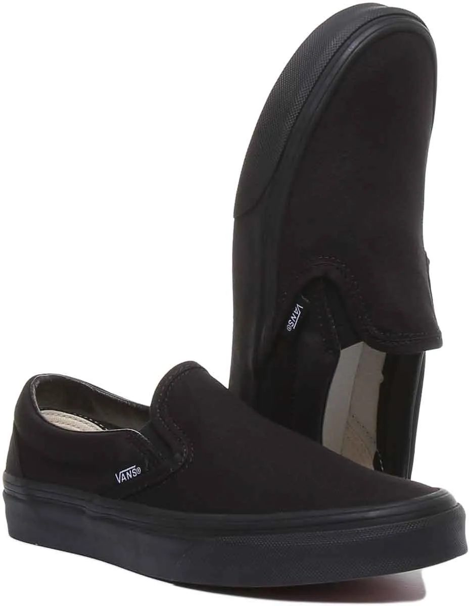 Vans Classic Classic Slipon In Black Black For Women