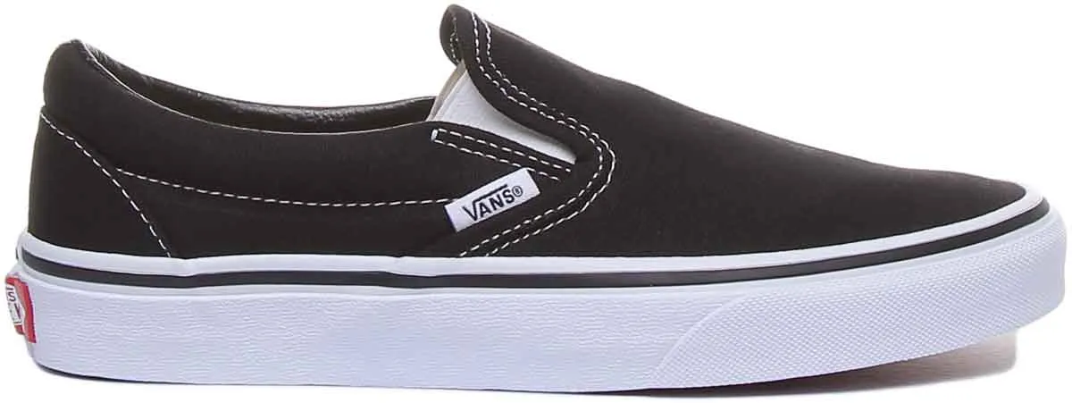 Vans Classic Classic Slipon In Black White For Women