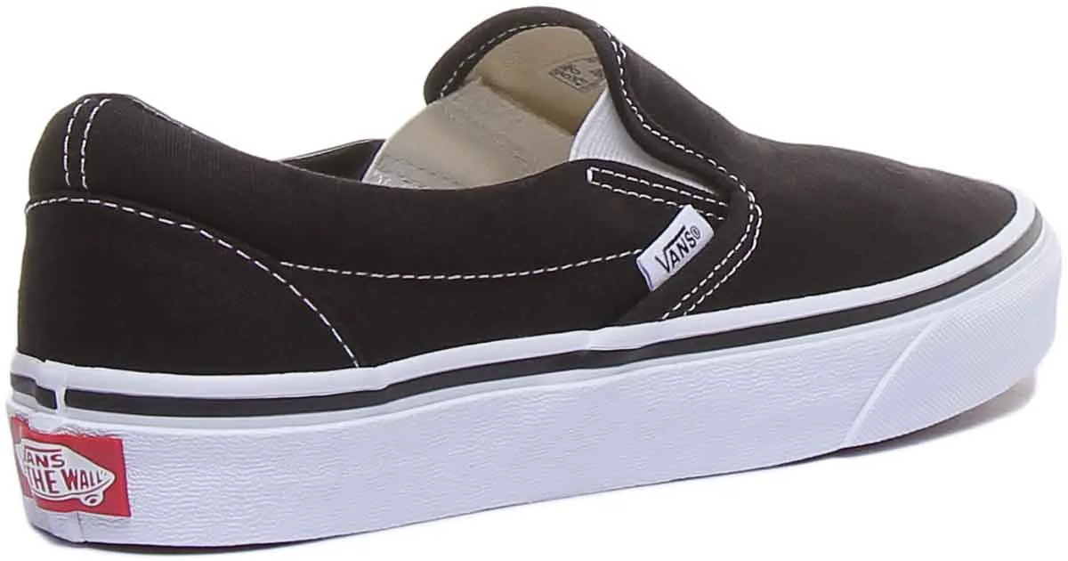 Vans Classic Classic Slipon In Black White For Women