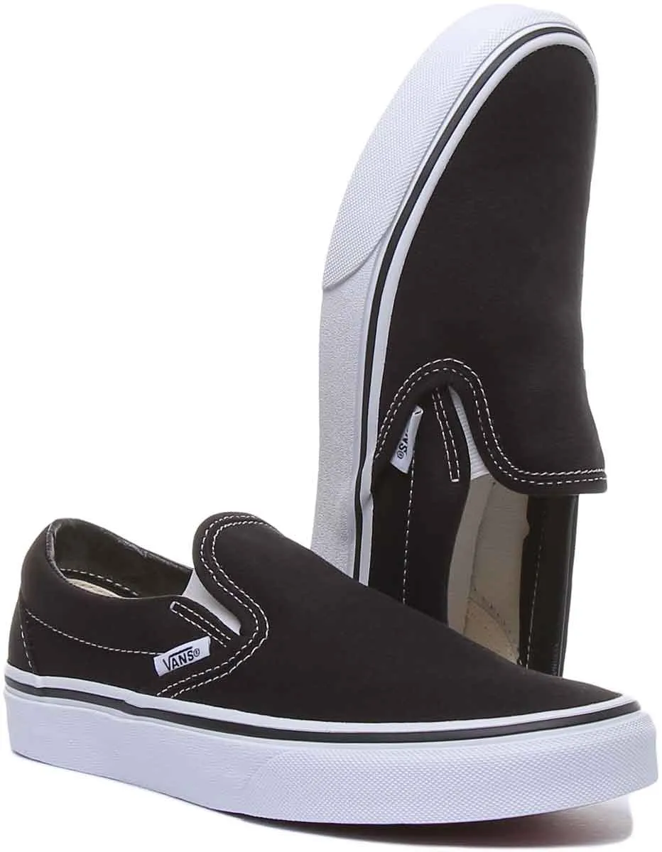 Vans Classic Classic Slipon In Black White For Women