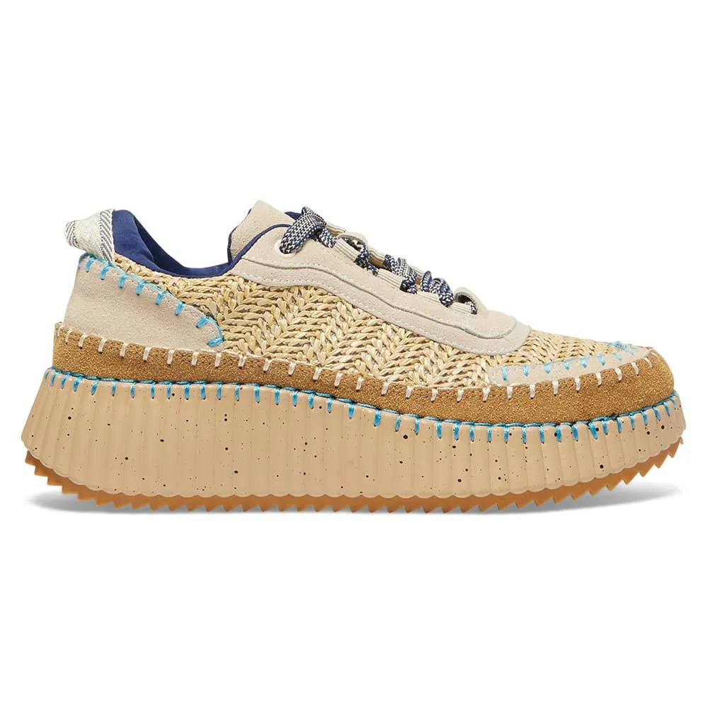 Vivid Sneaker in Raffia Multi