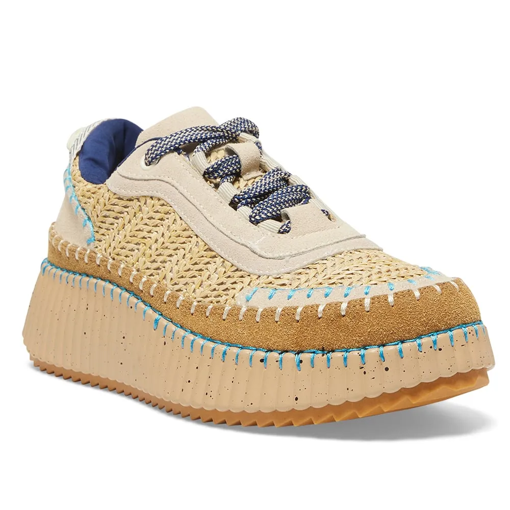 Vivid Sneaker in Raffia Multi