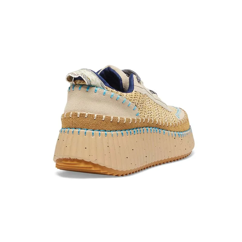 Vivid Sneaker in Raffia Multi