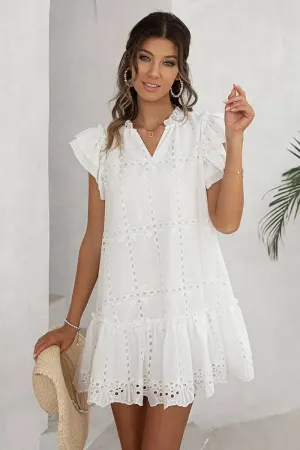 White Ruffled Dress