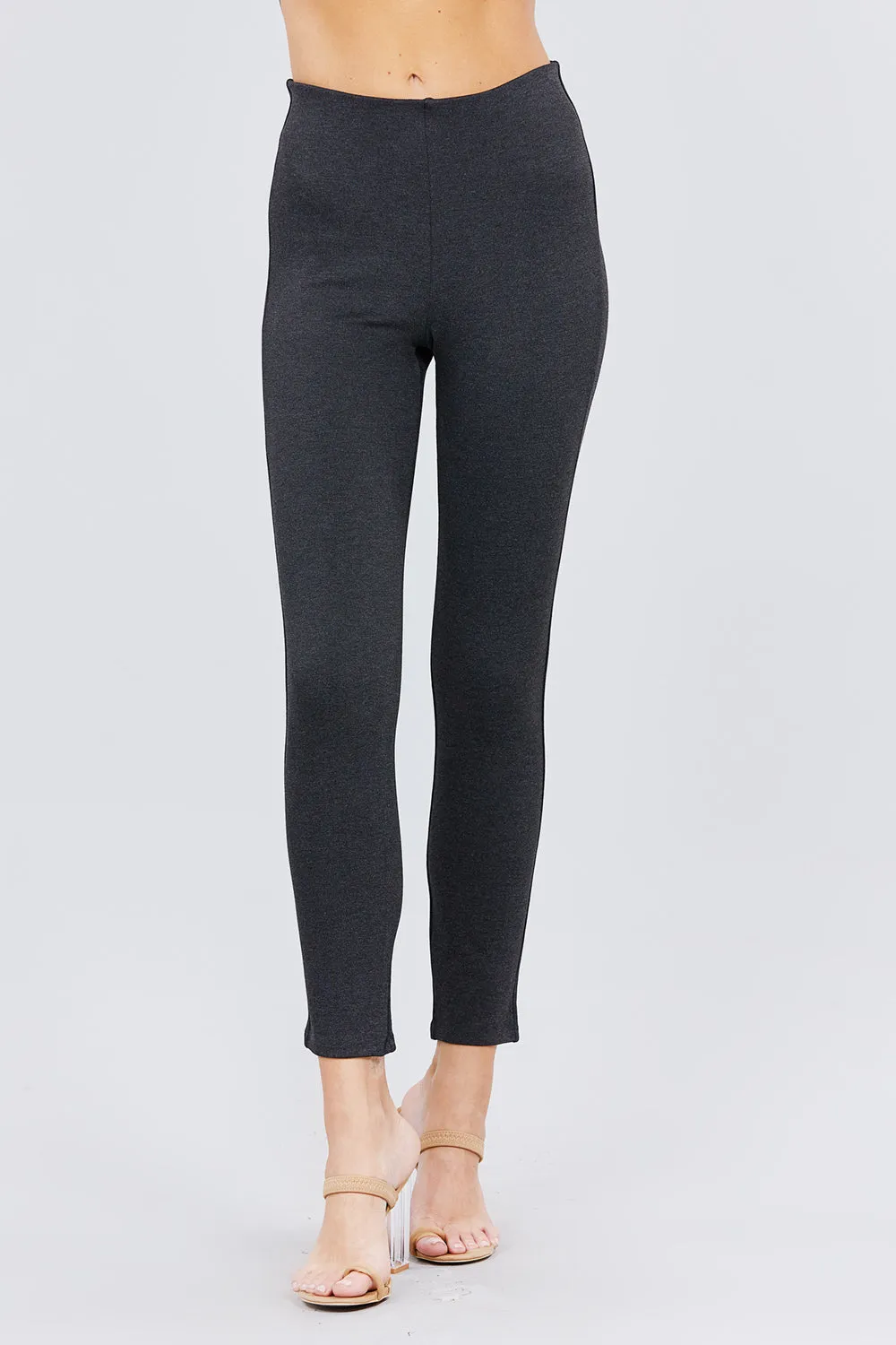 Women's Waist Elatic Band Ponte Pants