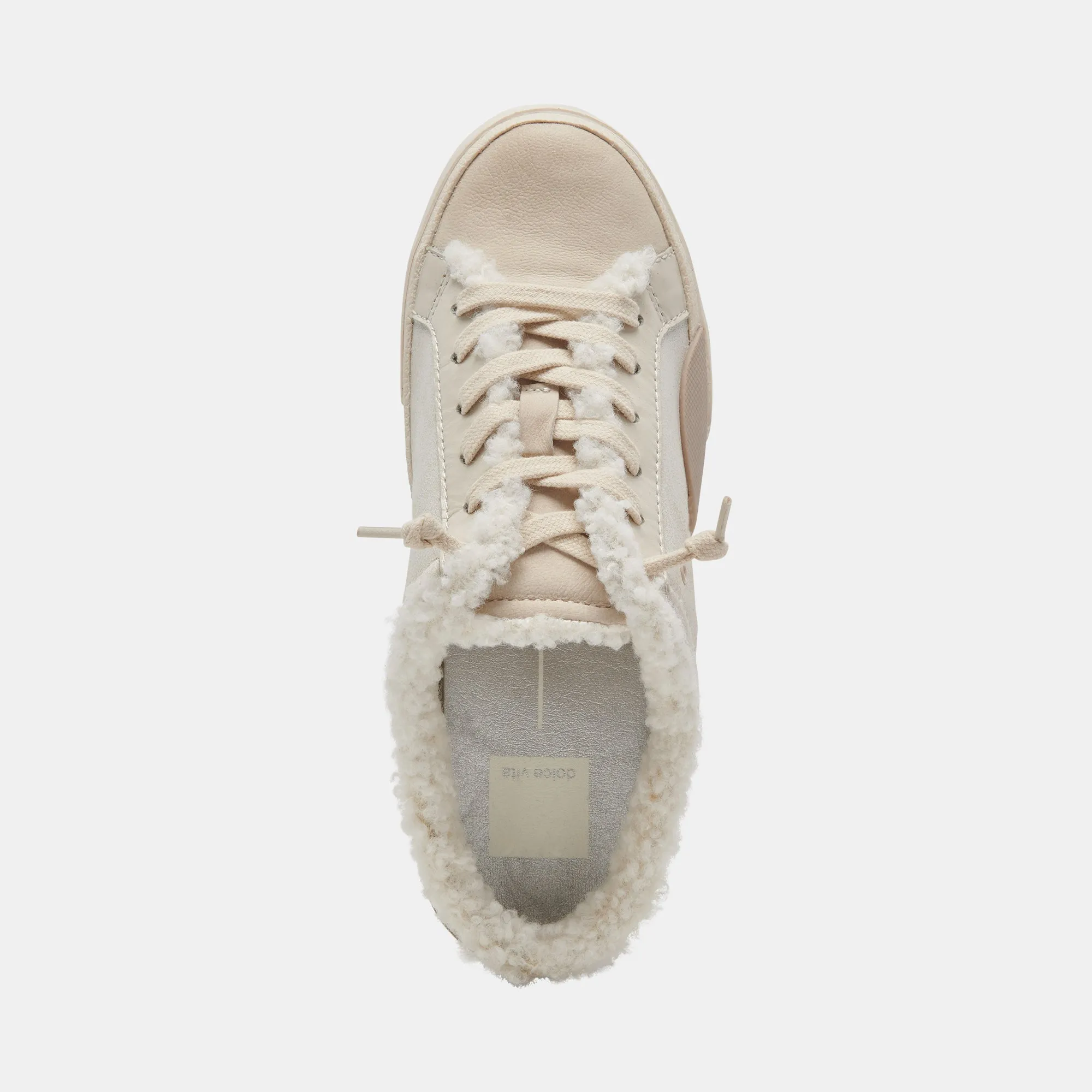 ZANTEL SNEAKERS OFF WHITE CRACKLED LEATHER