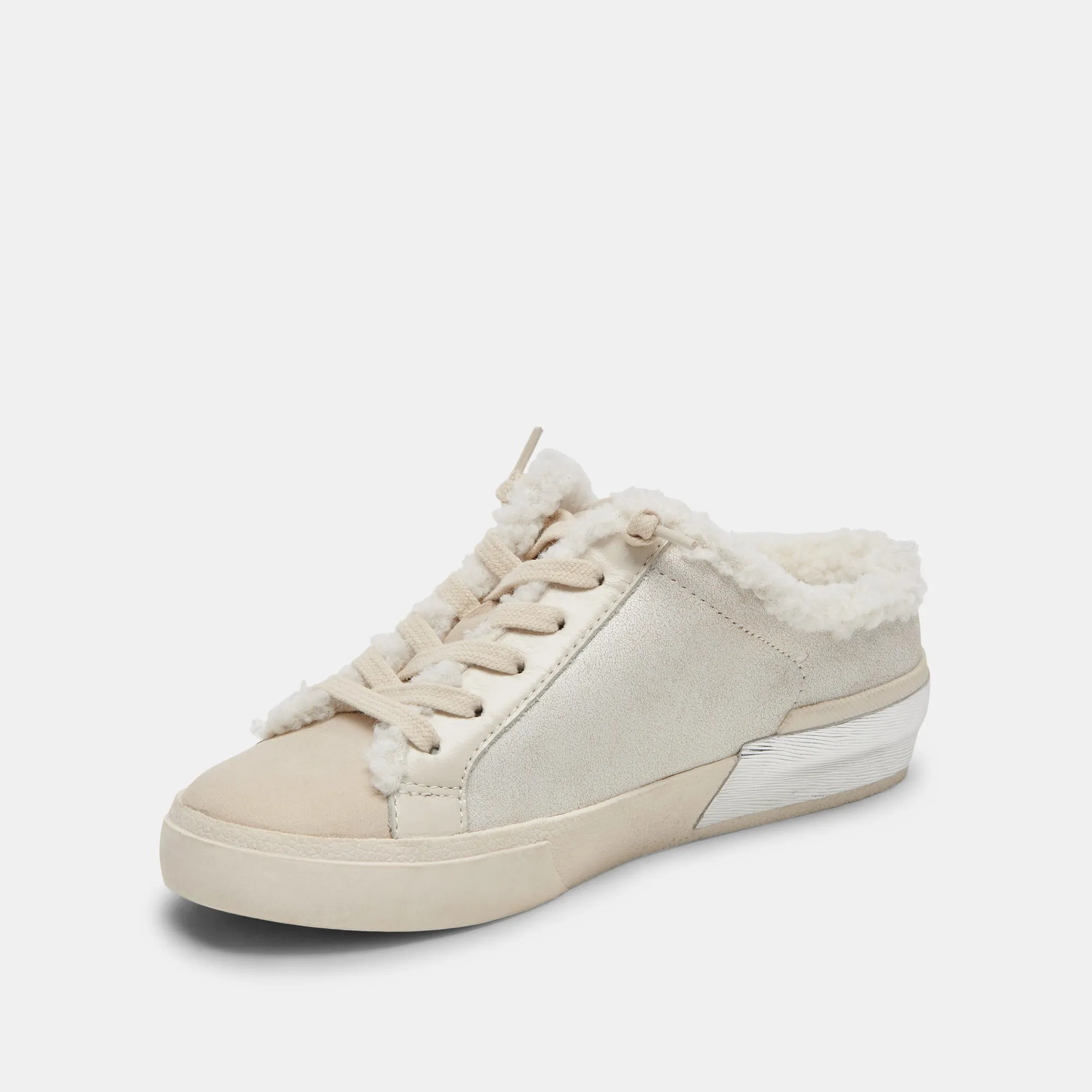 ZANTEL SNEAKERS OFF WHITE CRACKLED LEATHER